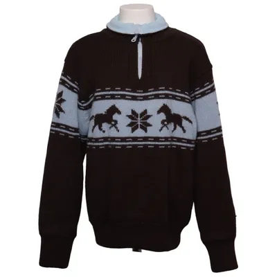 Sweater (Brown, Blue) from Steeds Acrylic, Polyester, Wool