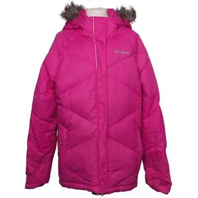 Down jacket (Pink) from Columbia Down, Elastane, Feather, Polyamide, Recycled polyester
