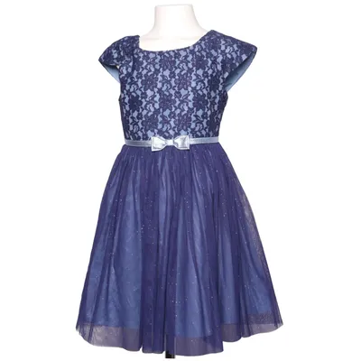 Brudnäbbsklänning (Blå) från Jona Michelle Metallfiber, Polyamid, Polyester