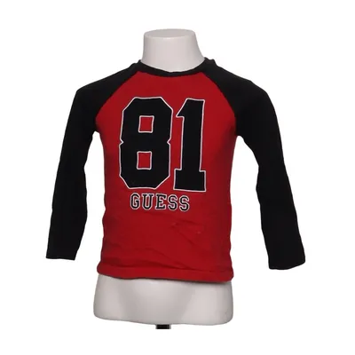T-shirt à manches longues (Rouge, Noir) de Guess Kids Coton