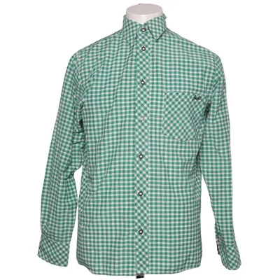 Shirt (Green, White, Multicolored) from Fuchs Trachtenmoden Cotton, Polyester