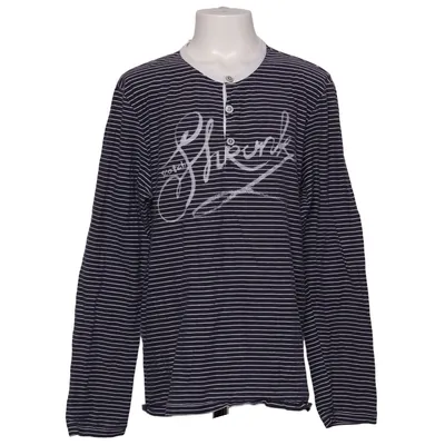Henley shirt (Blue, White) from Scotch Shrunk Cotton