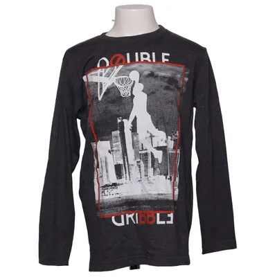 Långärmad t-shirt (Grå, Vit) från Yigga Bomull, Polyester