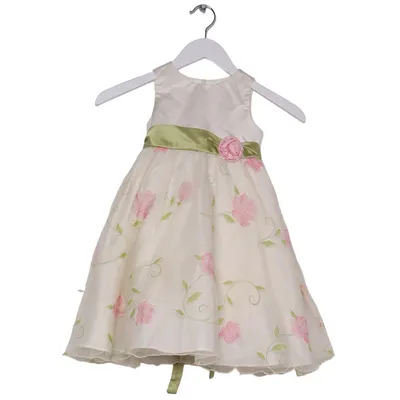 Flower girl dress (White, Pink, Green) from C.I. Castro & Co. Polyester, Viscose