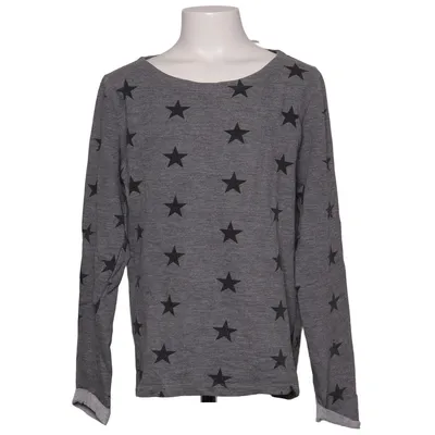 Långärmad t-shirt (Grå, Svart) från Girls Bomull, Viskos