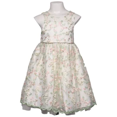 Blomsterpigekjole (Hvid, Pink, Grøn) fra American Princess Polyester