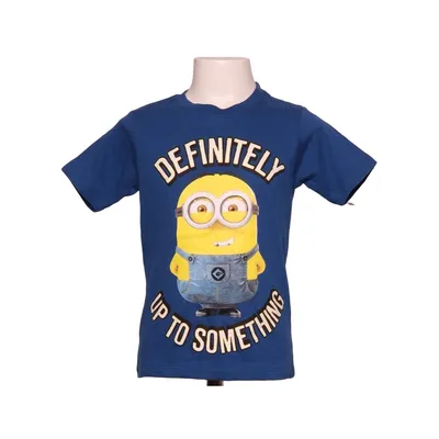 T-shirt (Blå, Flerfarvet) fra Minions Bomuld, Polyester