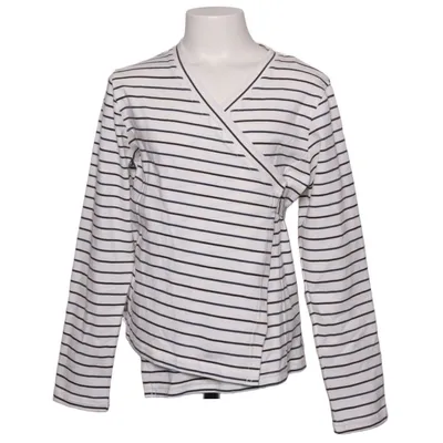 Wrap top (White, Blue) from Jottum Cotton, Elastane