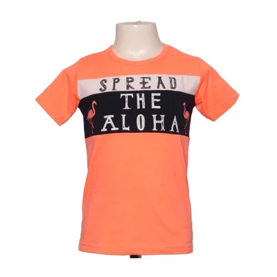 T-shirt (Oranje, Wit, Blauw) van Dirkje Katoen, Elastaan