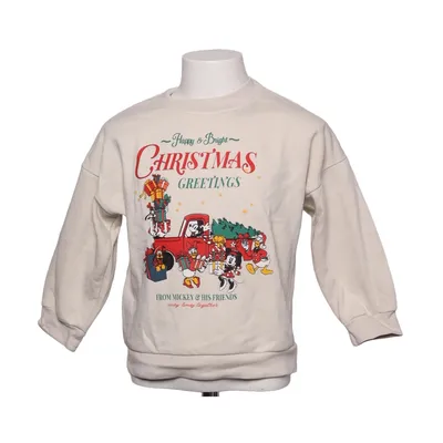 Sweatshirt (Beige, Flerfarvet) fra Disney Mickey Mouse Bomuld, Polyester