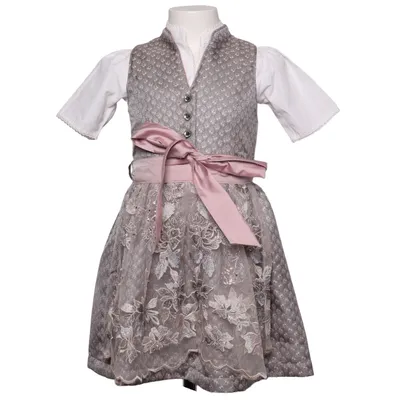 Dirndl (Grå, Rosa, Vit) från Trachten-mad'l Bomull, Polyester