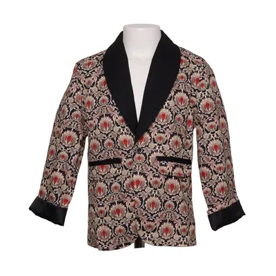 Smokingblazer (Sort, Rød, Beige) Polyester, Viscose