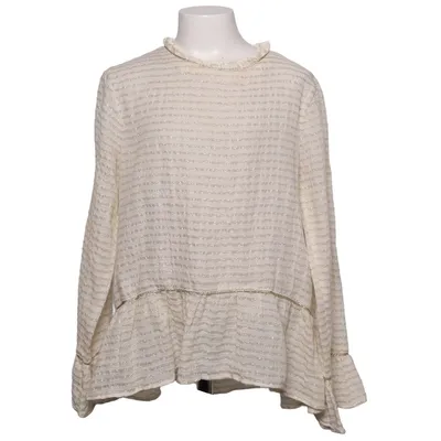 Blouse (Beige) de Mango Kids Coton, Fibre métallique, Viscose