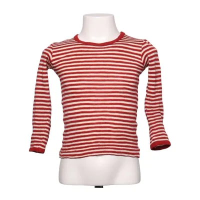 Langærmet t-shirt (Rød, Hvid) fra Engel Uld