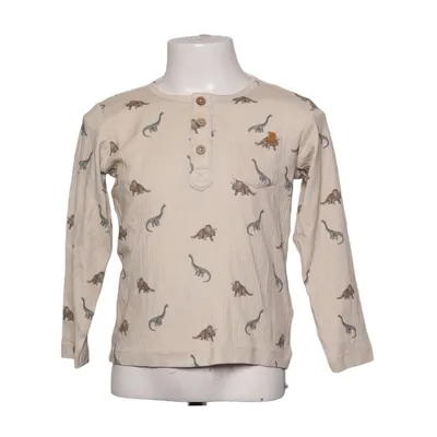 Langærmet t-shirt (Beige) fra Lil' Atelier Elastan, Lyocell, Økologisk bomuld