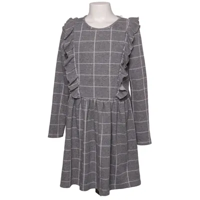 Kjole (Grå, Hvid) fra Happy Girls Club Polyester, Viscose