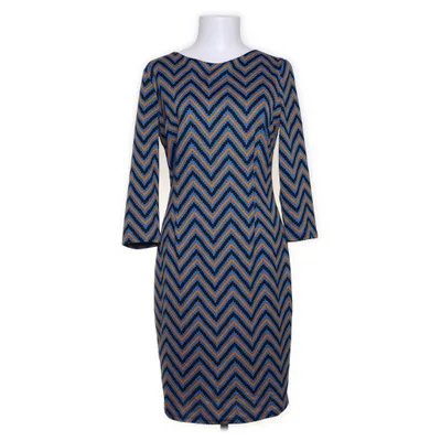 Dress (Blue, Black, Orange, Multicolored) from Lucy & Co. Elastane, Polyester