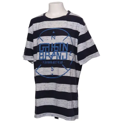 T-shirt (Blue, White) from Yigga Cotton, Polyester