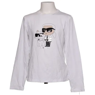 Långärmad t-shirt (Vit) från Karl Lagerfeld Kids Bomull, Elastan, Modal