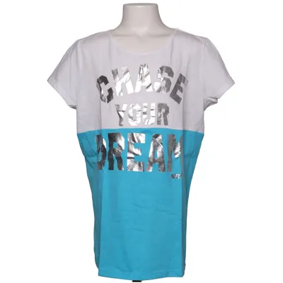 T-shirt (Wit, Blauw) van Justice Katoen, Gerecycled polyester
