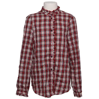 Blouse (Rouge, Blanc, Bleu) de Lili Gaufrette Coton, Fibre métallique, Polyester, Viscose