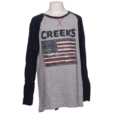 Baseball T-shirt (Gray, Blue, Multicolored) from Creeks Cotton, Viscose