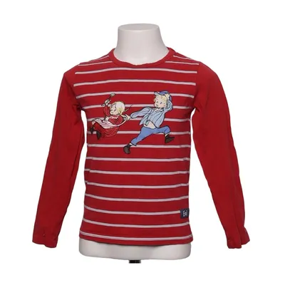 Långärmad t-shirt (Röd, Vit) från Emil i Lönneberga Bomull, Elastan