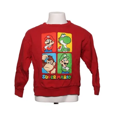 Sweatshirt (Rød, Flerfarvet) fra Super Mario Bomuld