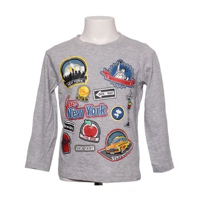 Långärmad t-shirt (Grå, Flerfärgad) från Stop + Go Bomull, Viskos