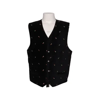 Outer vest (Black, Multicolored) from Isar-Trachten Cotton, Polyester