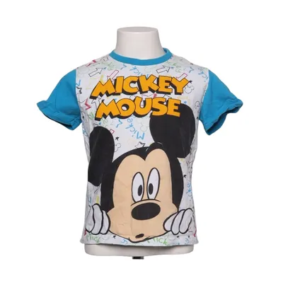 T-shirt (Hvid, Blå, Flerfarvet) fra Disney Mickey Mouse Bomuld