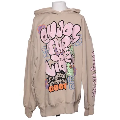 Hoodie (Beige, Multicolored) from H&M Cotton, Polyester