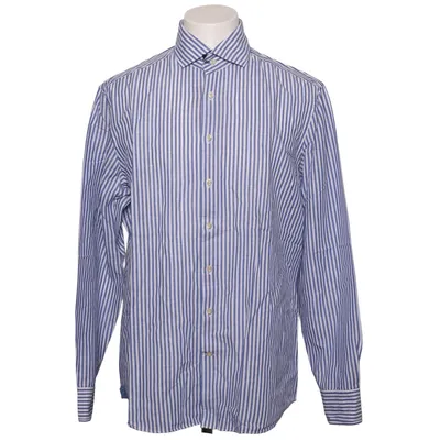 Shirt (Blue, White) from Hackett Mayfair Cotton, Linen