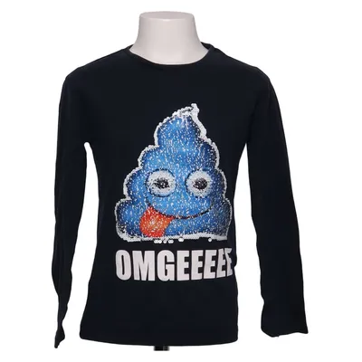 Long sleeve T-shirt (Blue, Multicolored) from Emoji Cotton