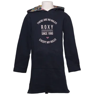 Hoodiekjole (Blå, Flerfarvet) fra Roxy Girl Bomuld, Polyester