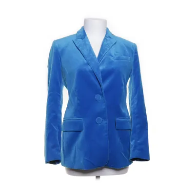 Blazer (Blue) from Halston Heritage Cotton, Elastane, Silk, Tencel