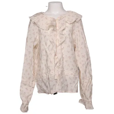 Blouse (Beige, Multicolored) from Zara Lyocell, Polyester