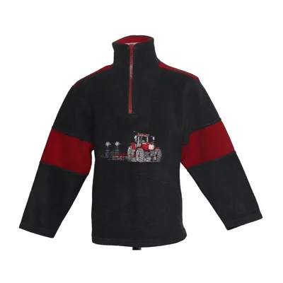 Fleece sweater (Gray, Red, Multicolored) from St. Peter Country Kids Polyester