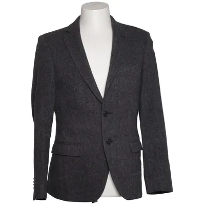 Kavaj (Grå) från Theo Polyester, Viskos, Ull