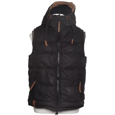 Outer vest (Black, Blue) from Naketano Cotton, Polyamide, Polyester