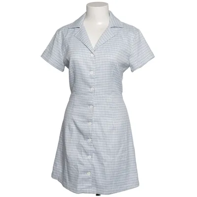 Skjortekjole (Blå, Hvid) fra Brandy Melville Elastan, Polyester, Viscose