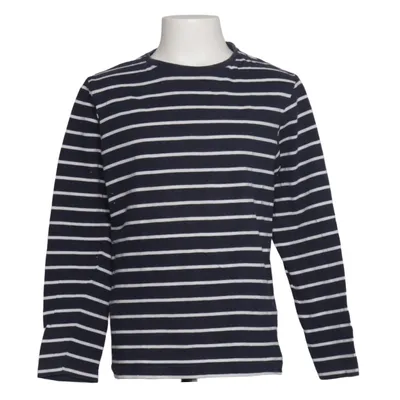 Langærmet t-shirt (Blå, Hvid) fra Gémo Bomuld, Elastan