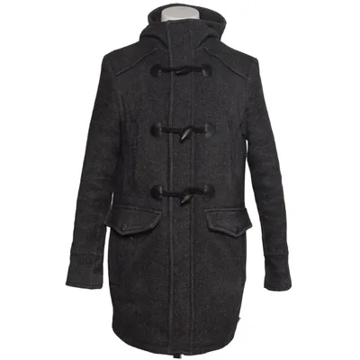 Duffle coat (Black) from Indigo Polyester, Wool