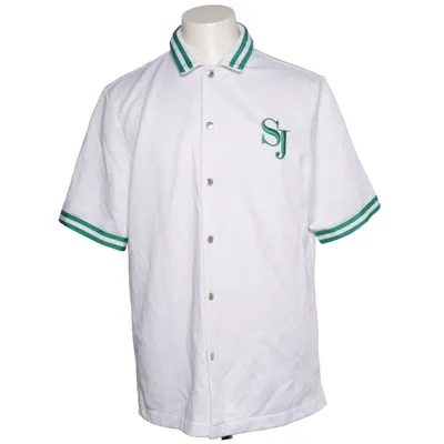 Short sleeve shirt (White, Green) from Sean John Cotton, Polyester
