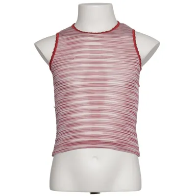 Tank Top (Red, White) from Missoni Cotton, Viscose