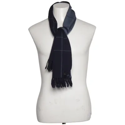 Scarf (Blue, White) from Reine Wolle