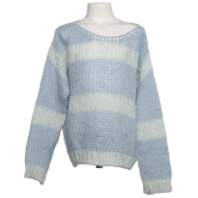 Trui (Blauw, Wit) van Maan Acryl, Mohair, Polyamide