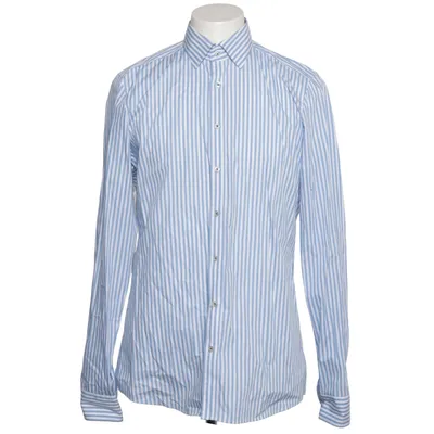 Shirt (Blue, White) from Olymp Cotton