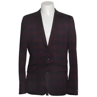 Blazer (Black, Red) from Gianni Feraud Elastane, Polyester, Viscose