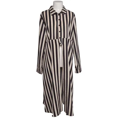 Skjortekjole (Sort, Beige) Polyester